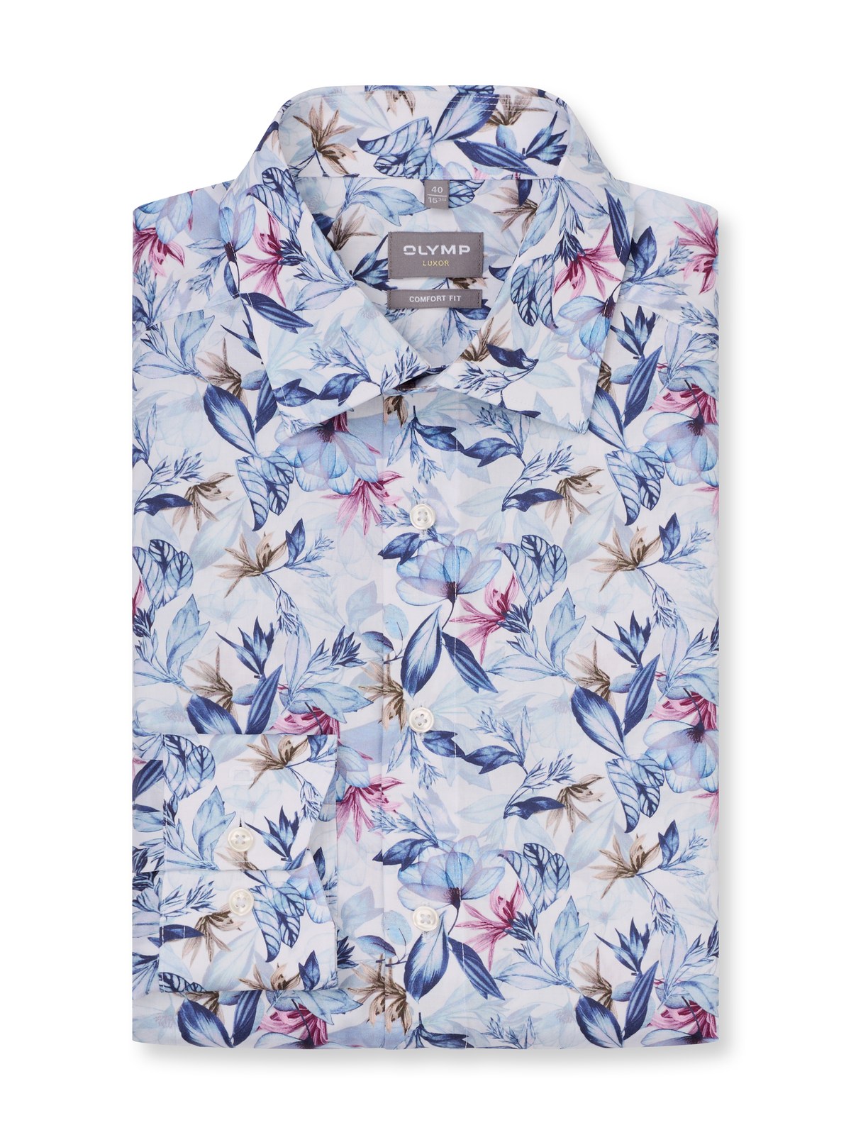Hemd Herren Marine – OLYMP Luxor Comfort Fit, Detailansicht
