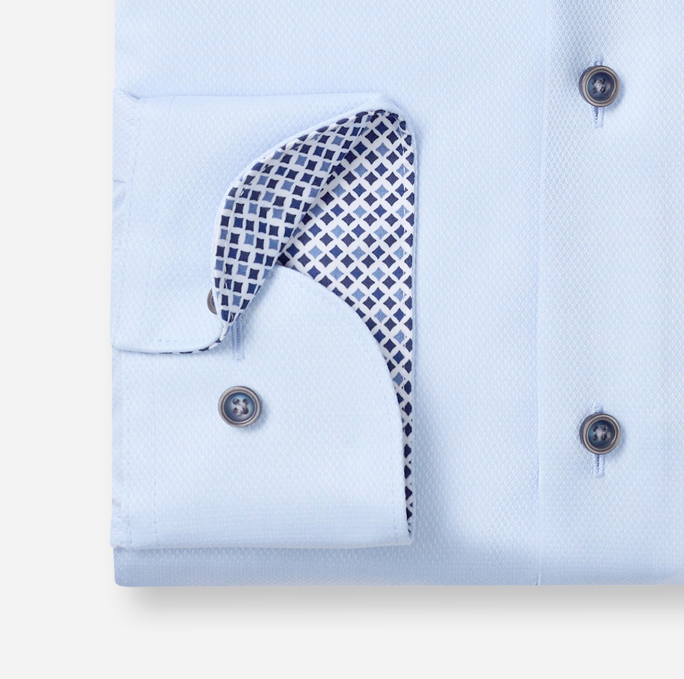 Hemd Herren Bleu – OLYMP Luxor Comfort Fit, Detailansicht