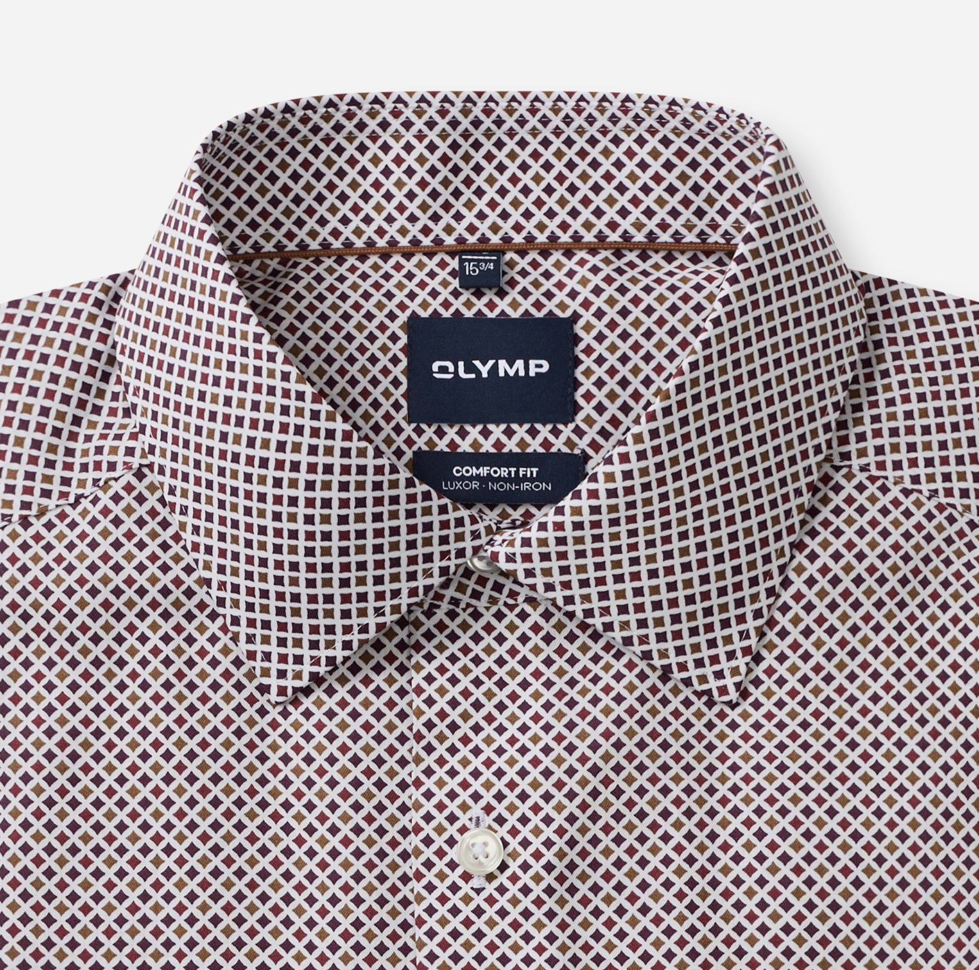Hemd Herren Bordeaux – OLYMP Luxor Comfort Fit, Detailansicht