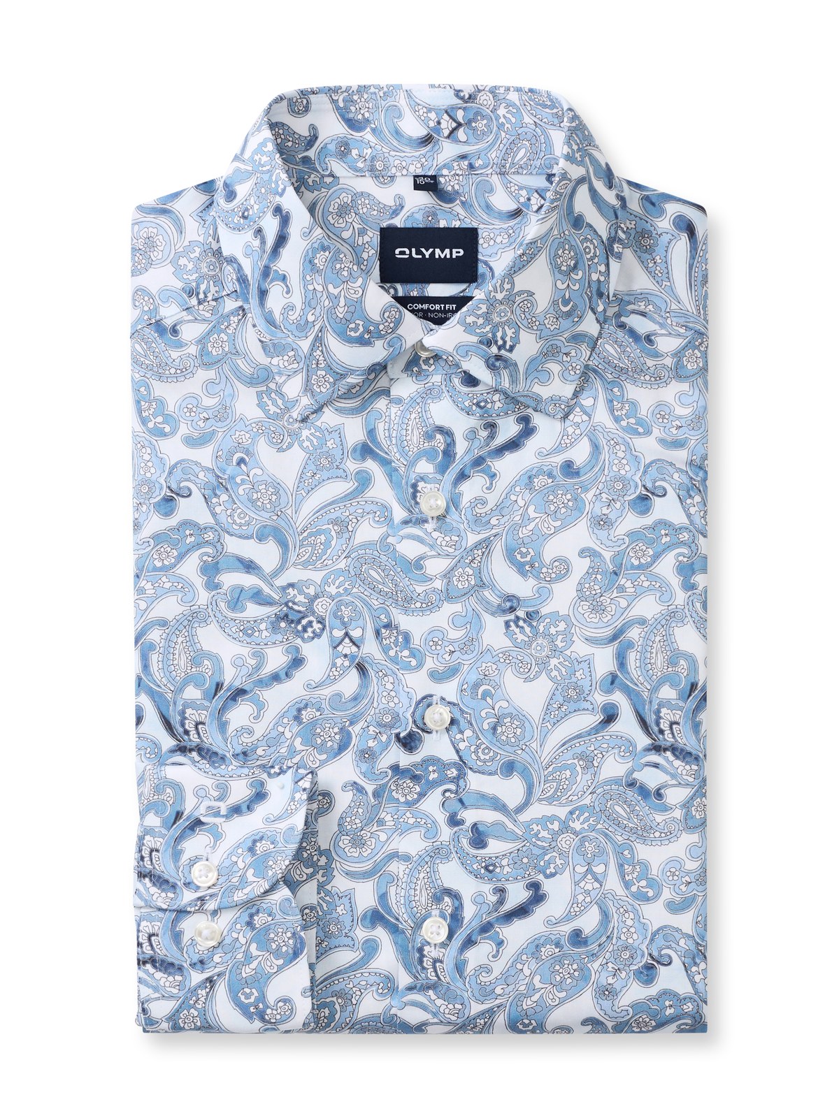 Hemd Herren Bleu – OLYMP Luxor Comfort Fit, Detailansicht