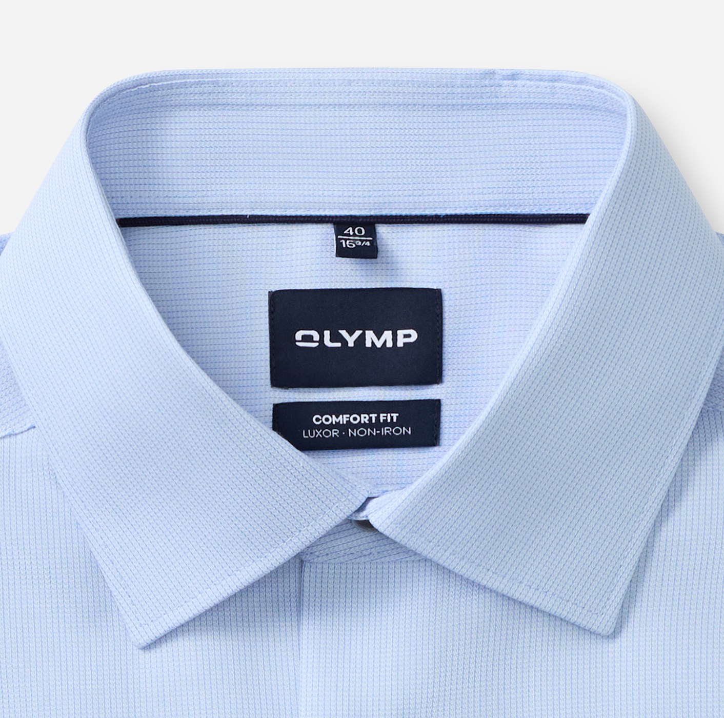 Hemd Herren Bleu – OLYMP Luxor Comfort Fit, Detailansicht