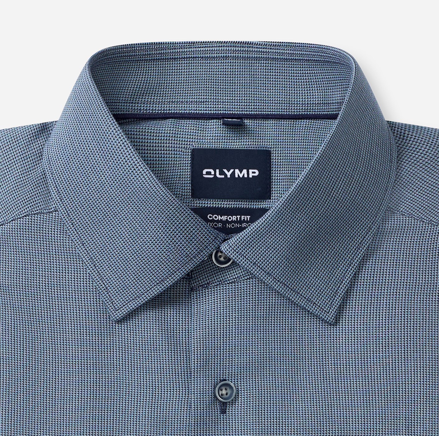 Hemd Herren Marine – OLYMP Luxor Comfort Fit, Detailansicht