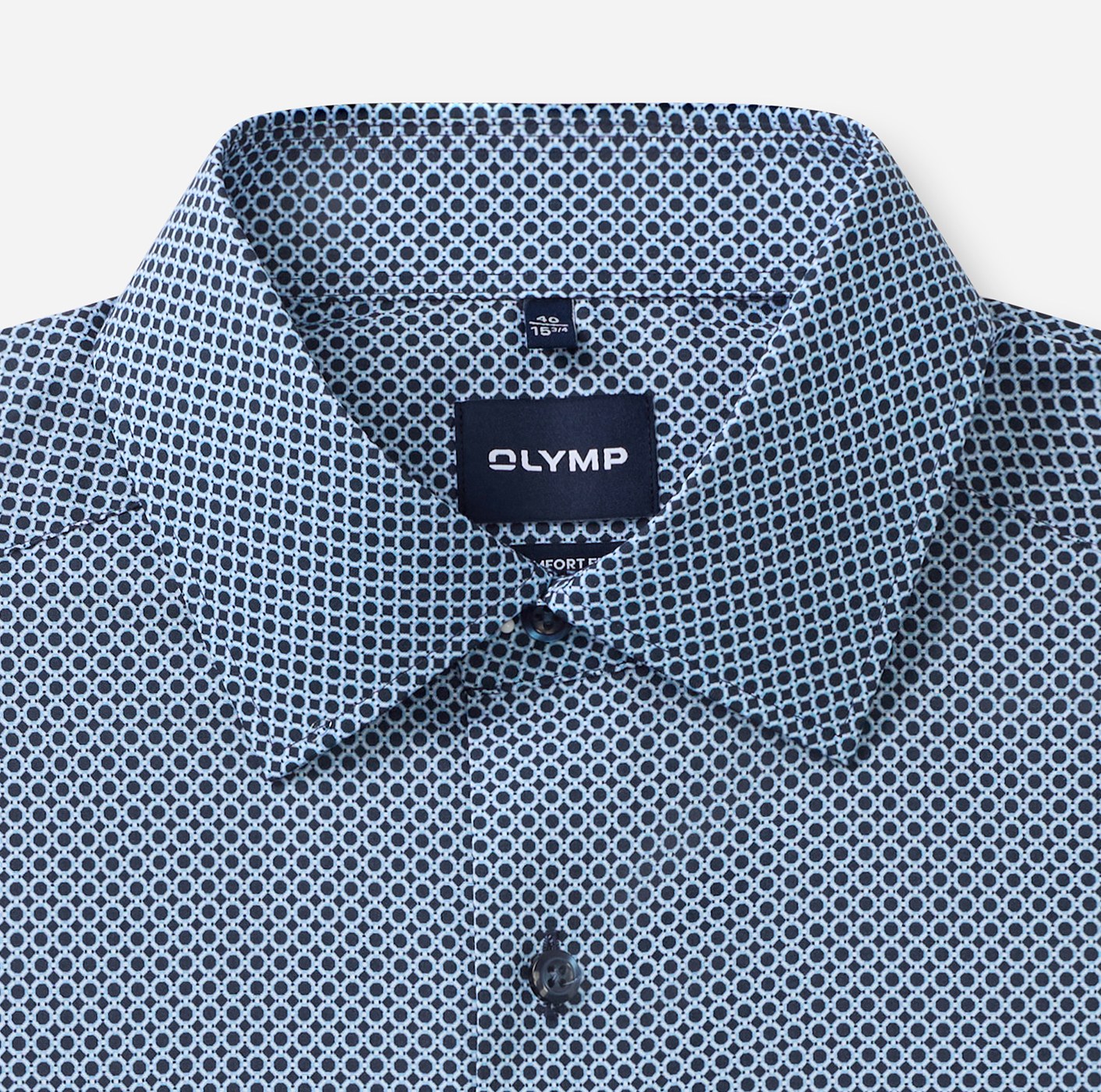 Hemd Herren Marine – OLYMP Luxor Comfort Fit, Detailansicht