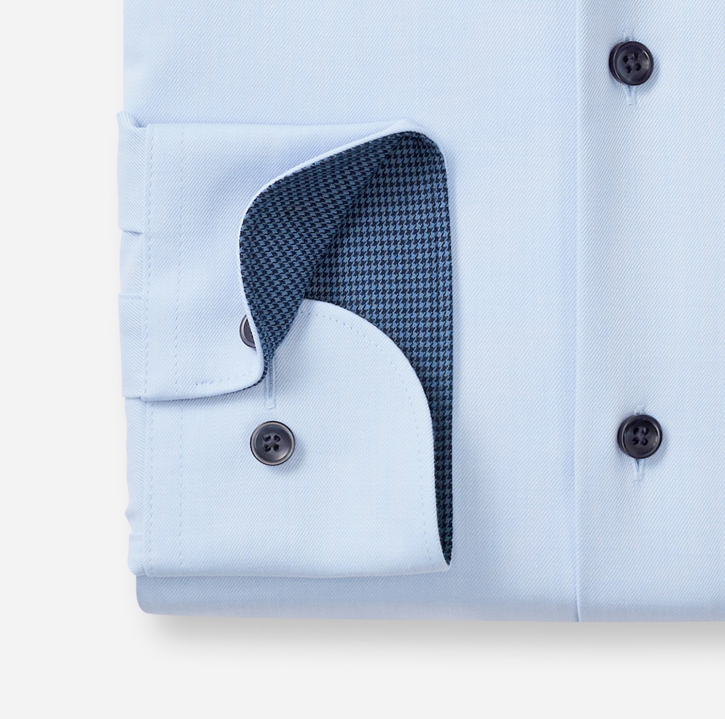 Hemd Herren Bleu – OLYMP Luxor 24/Seven Comfort Fit, Detailansicht