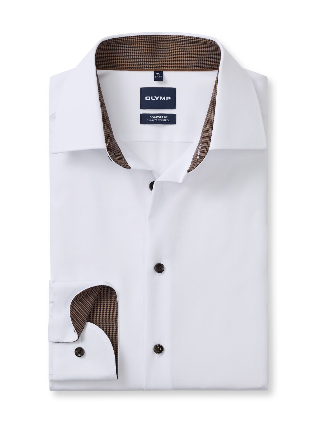 Hemd Herren Weiß – OLYMP Luxor 24/Seven Comfort Fit, Detailansicht