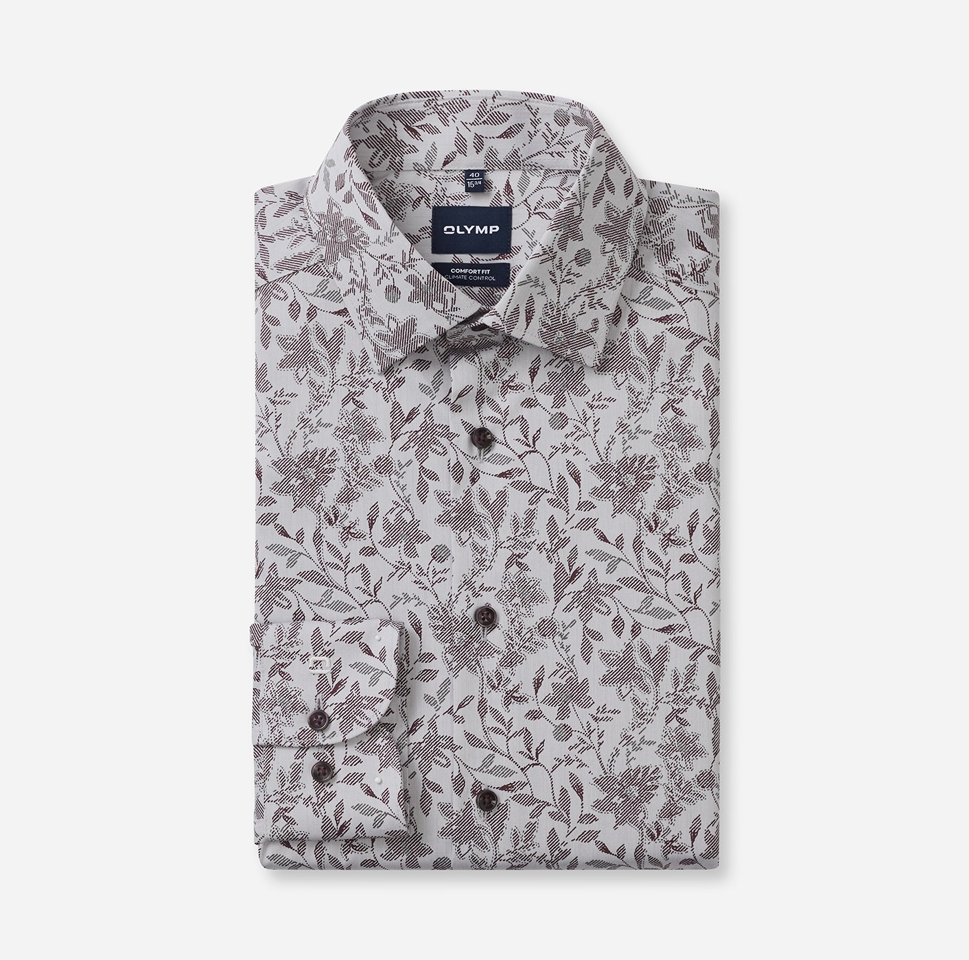 Hemd Herren Silbergrau – OLYMP Luxor 24/Seven Comfort Fit