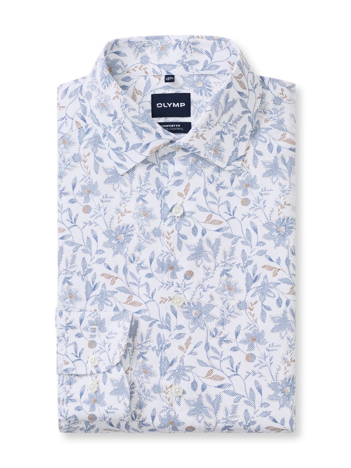 Hemd Herren Weiß – OLYMP Luxor 24/Seven Comfort Fit, Detailansicht