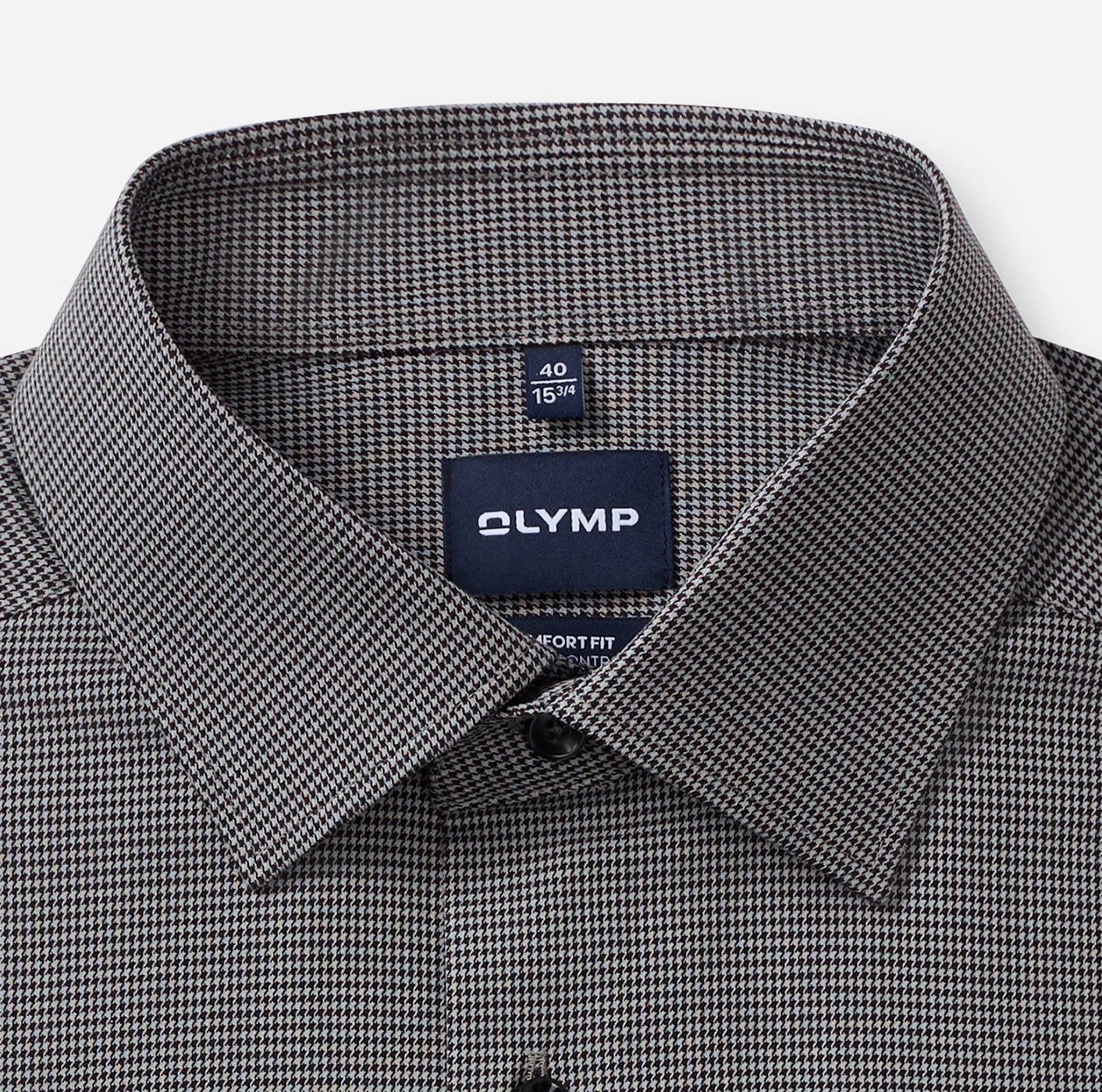Hemd Herren Silbergrau – OLYMP Luxor 24/Seven Comfort Fit, Detailansicht