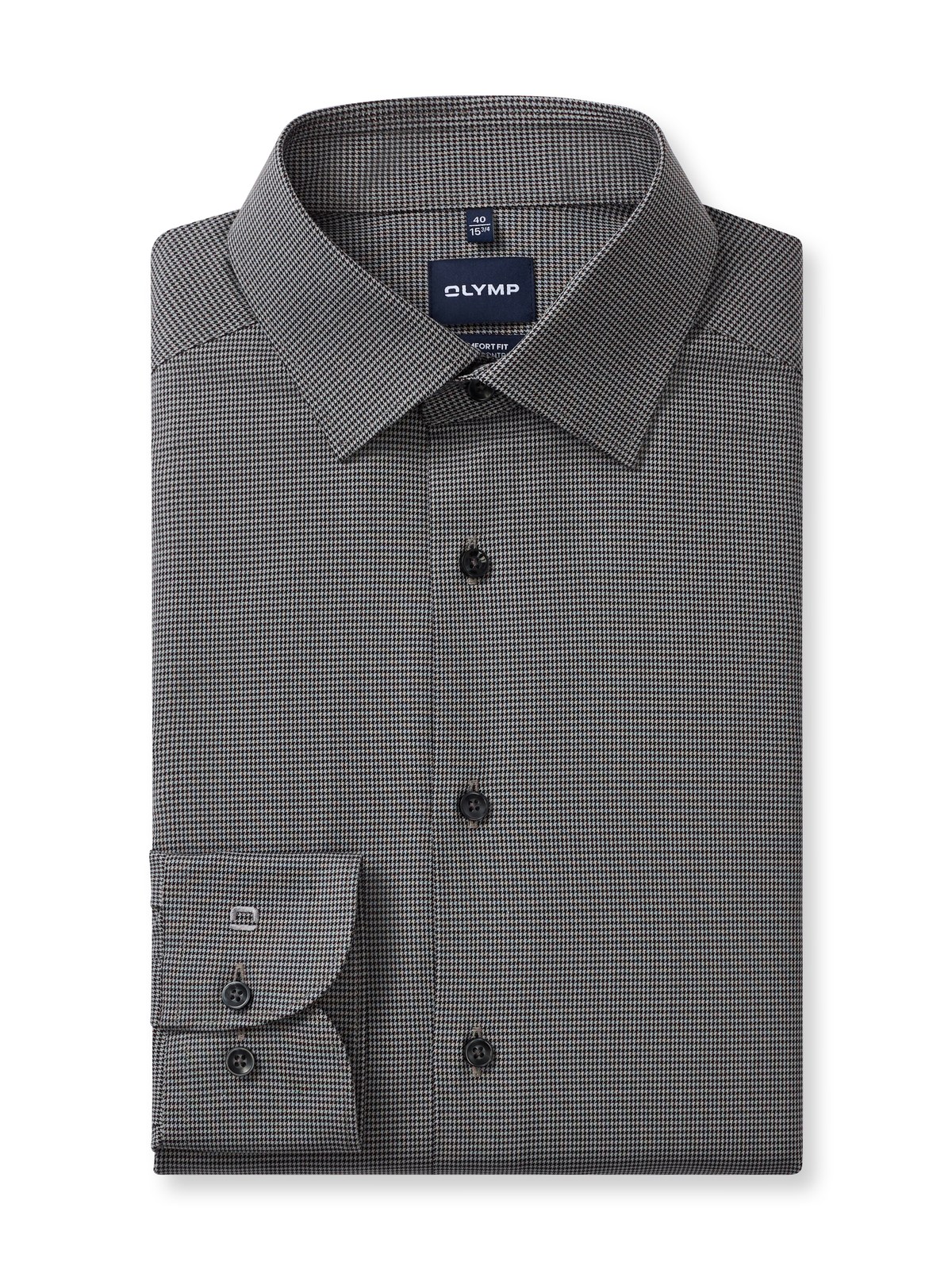Hemd Herren Silbergrau – OLYMP Luxor 24/Seven Comfort Fit, Detailansicht