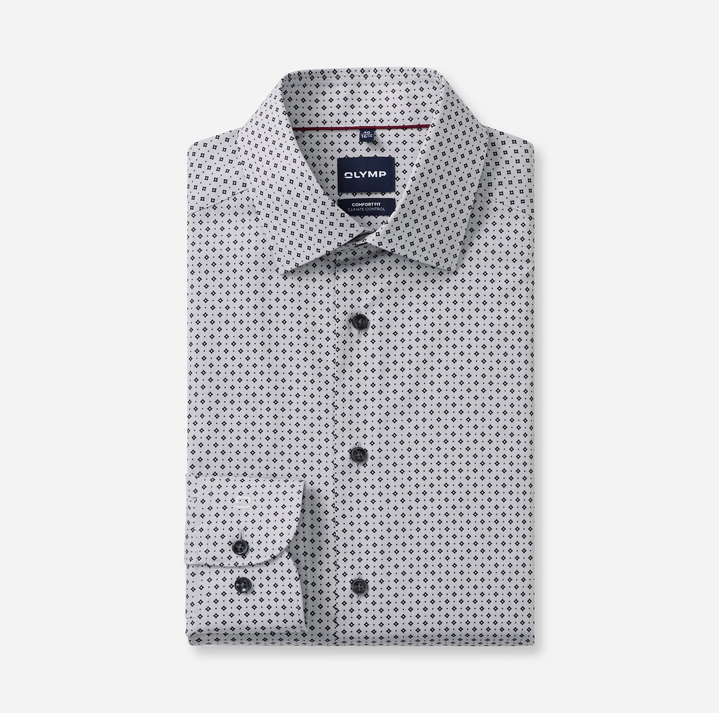 Hemd Herren Silbergrau – OLYMP Luxor 24/Seven Comfort Fit