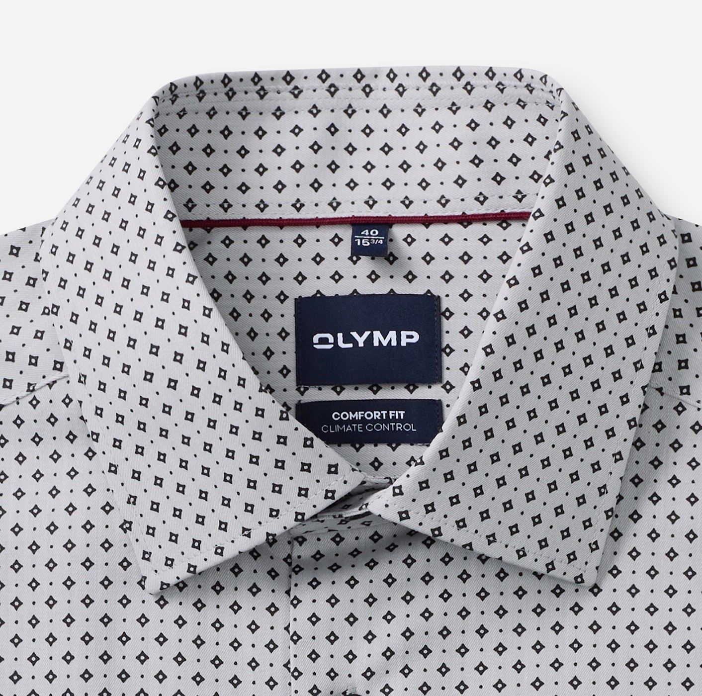Hemd Herren Silbergrau – OLYMP Luxor 24/Seven Comfort Fit, Detailansicht