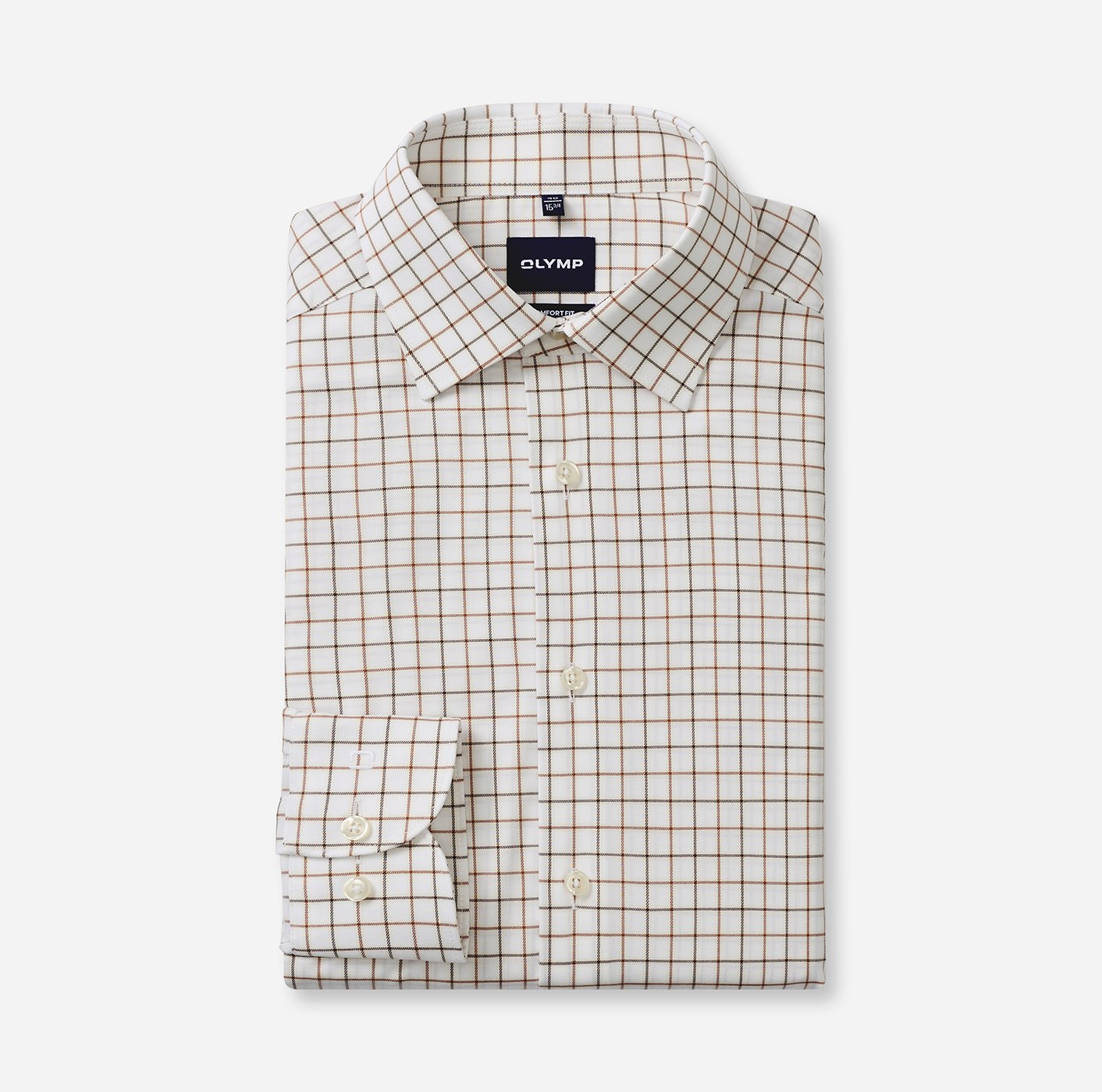 Hemd Herren Nougat – OLYMP Luxor 24/Seven Comfort Fit