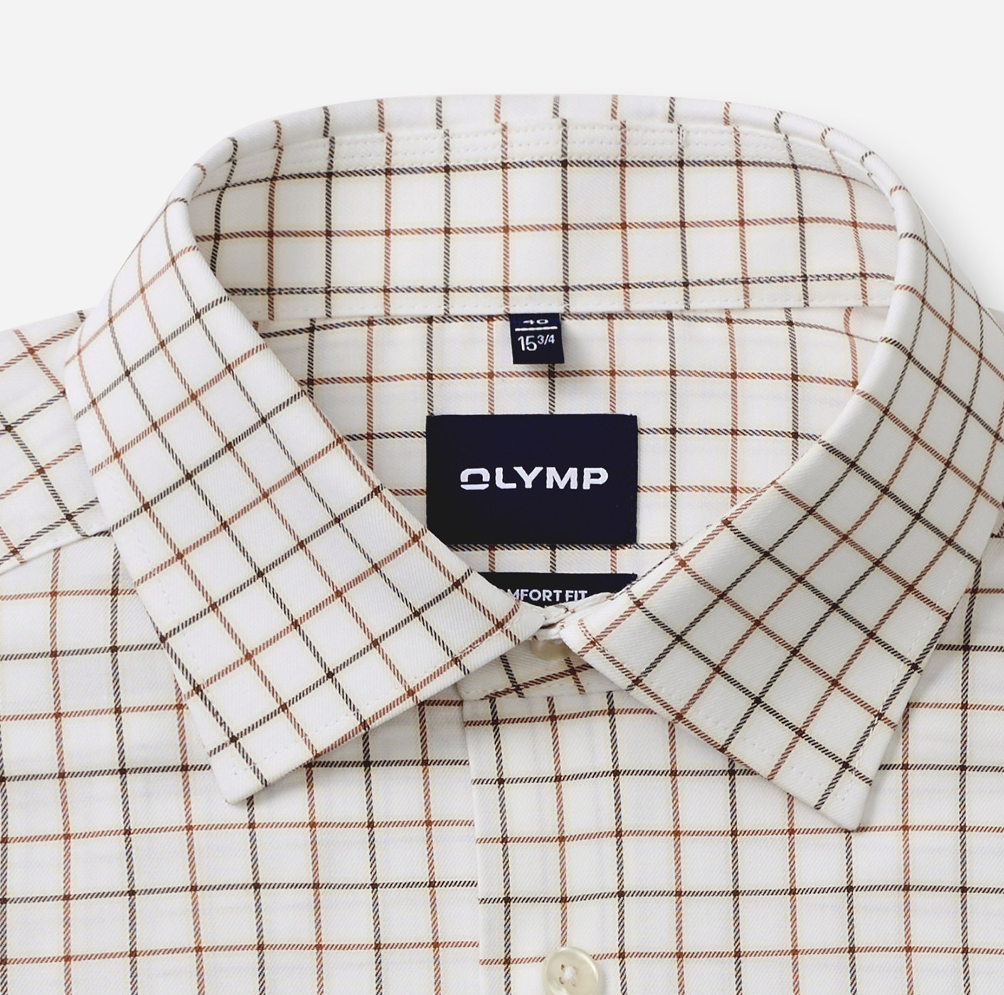 Hemd Herren Nougat – OLYMP Luxor 24/Seven Comfort Fit, Detailansicht