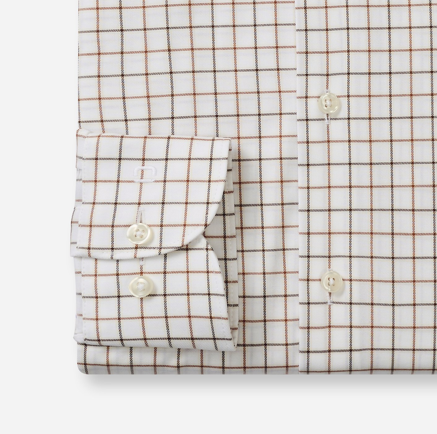 Hemd Herren Nougat – OLYMP Luxor 24/Seven Comfort Fit, Detailansicht