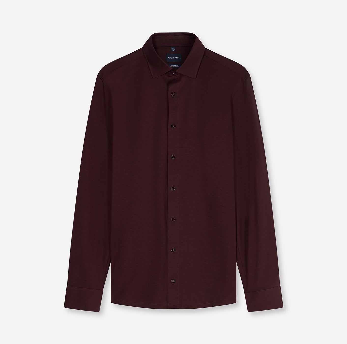 Hemd Herren Bordeaux – OLYMP Luxor 24/Seven Modern Fit, Detailansicht