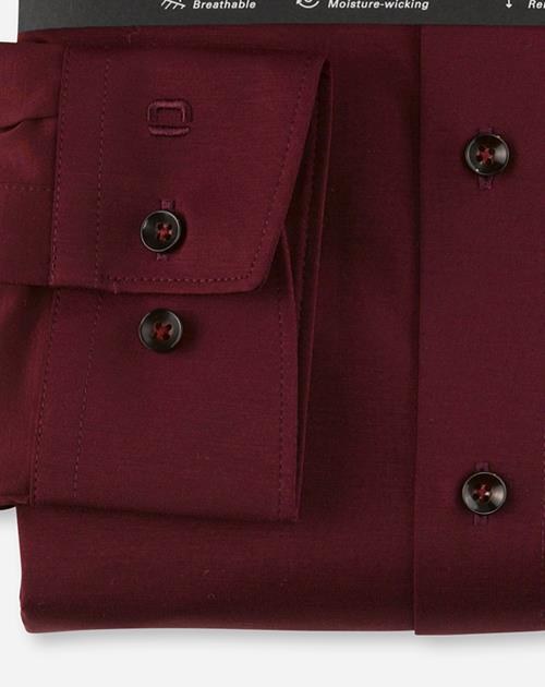 Hemd Herren Bordeaux – OLYMP Luxor 24/Seven Modern Fit, Detailansicht