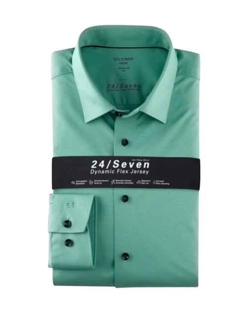 Hemd Herren Grün – OLYMP Luxor 24/Seven Modern Fit, Detailansicht