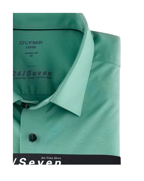 Hemd Herren Grün – OLYMP Luxor 24/Seven Modern Fit, Detailansicht