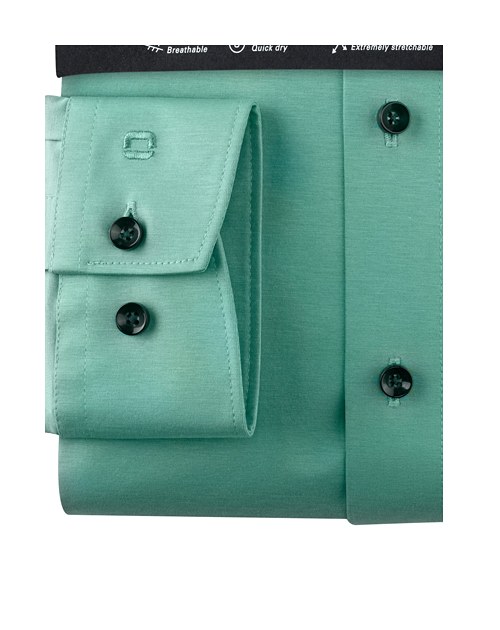Hemd Herren Grün – OLYMP Luxor 24/Seven Modern Fit, Detailansicht