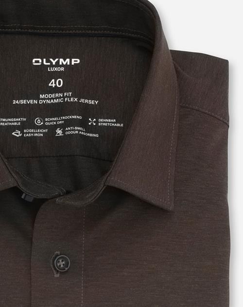 Hemd Herren Nougat – OLYMP Luxor 24/Seven Modern Fit, Detailansicht