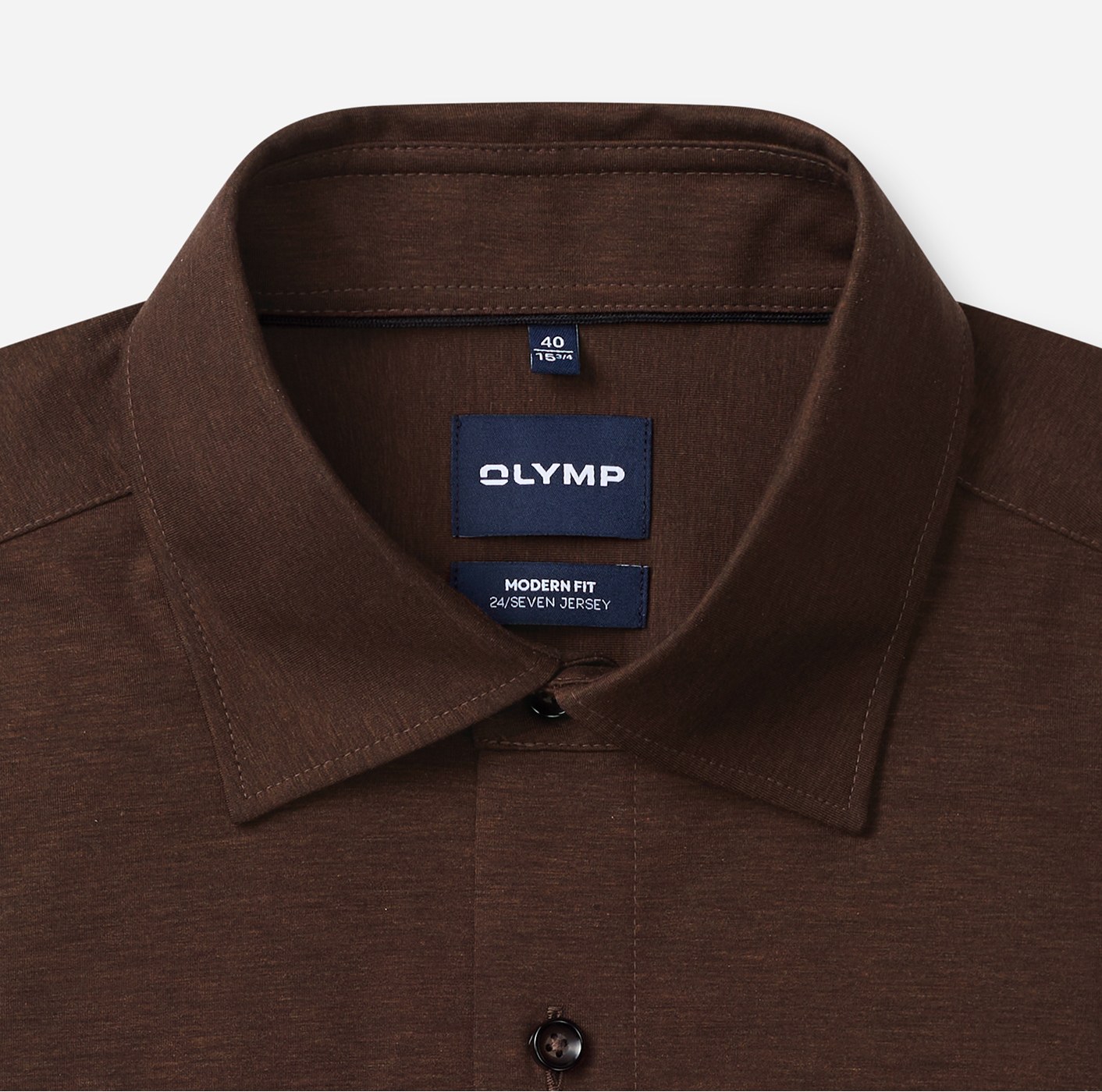 Hemd Herren Nougat – OLYMP Luxor 24/Seven Modern Fit, Detailansicht