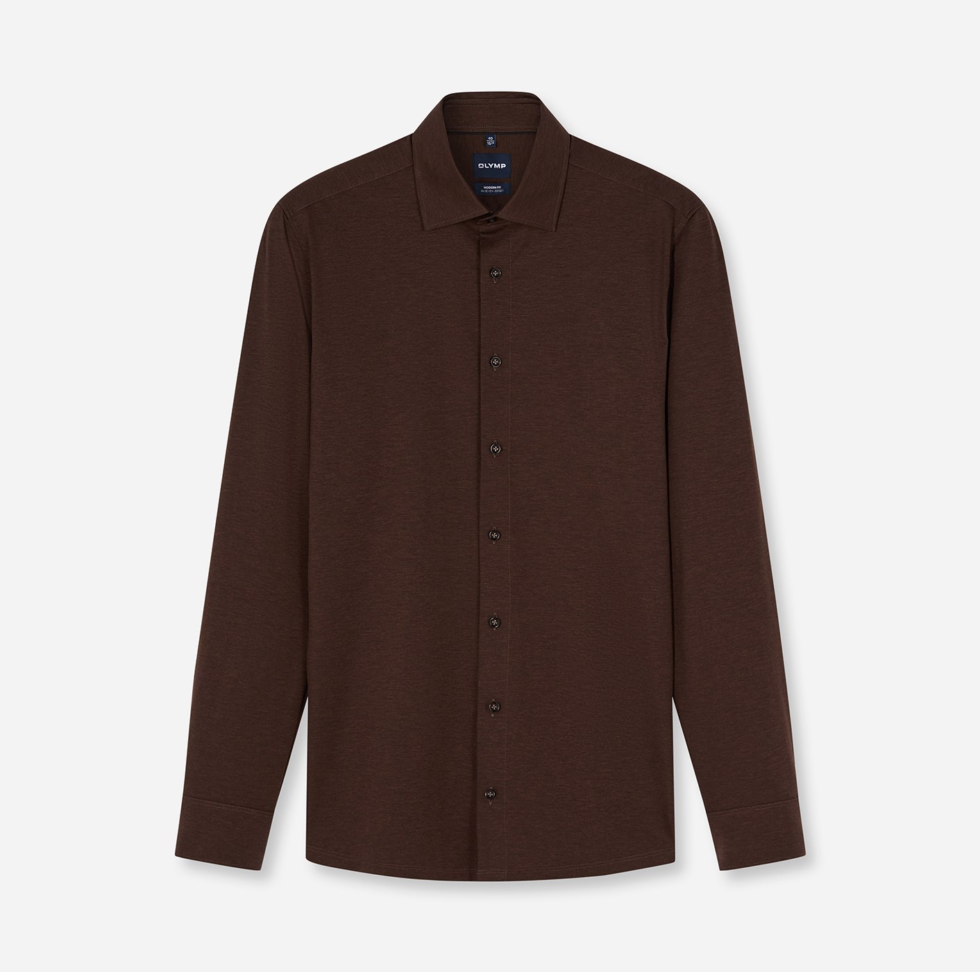 Hemd Herren Nougat – OLYMP Luxor 24/Seven Modern Fit, Detailansicht