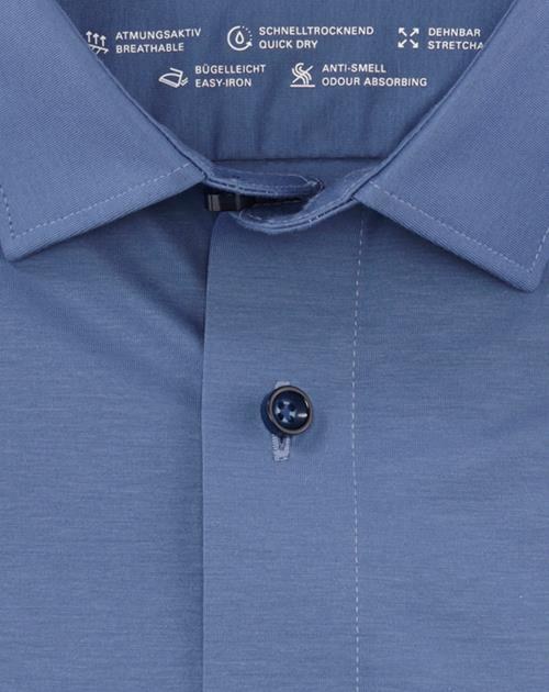Hemd Herren Nürnberger blau – OLYMP Luxor 24/Seven Modern Fit, Detailansicht