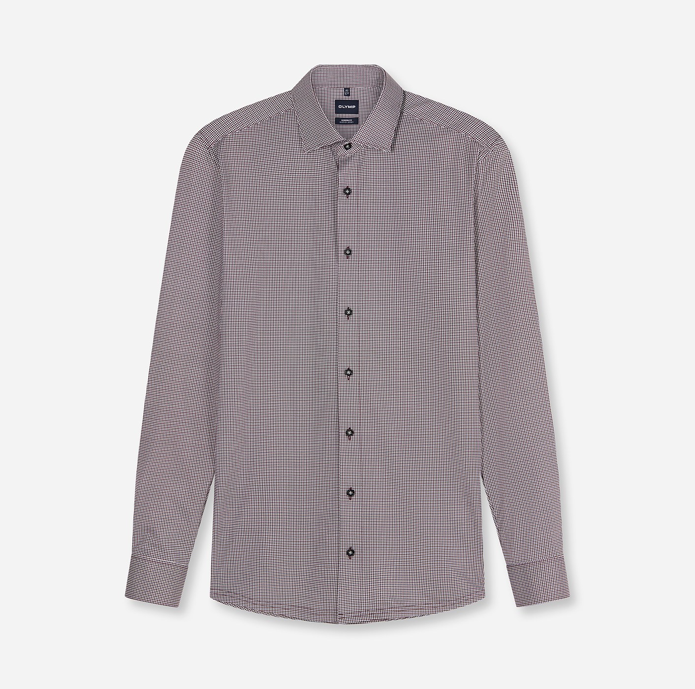 Hemd Herren Bordeaux – OLYMP Luxor 24/Seven Modern Fit, Detailansicht