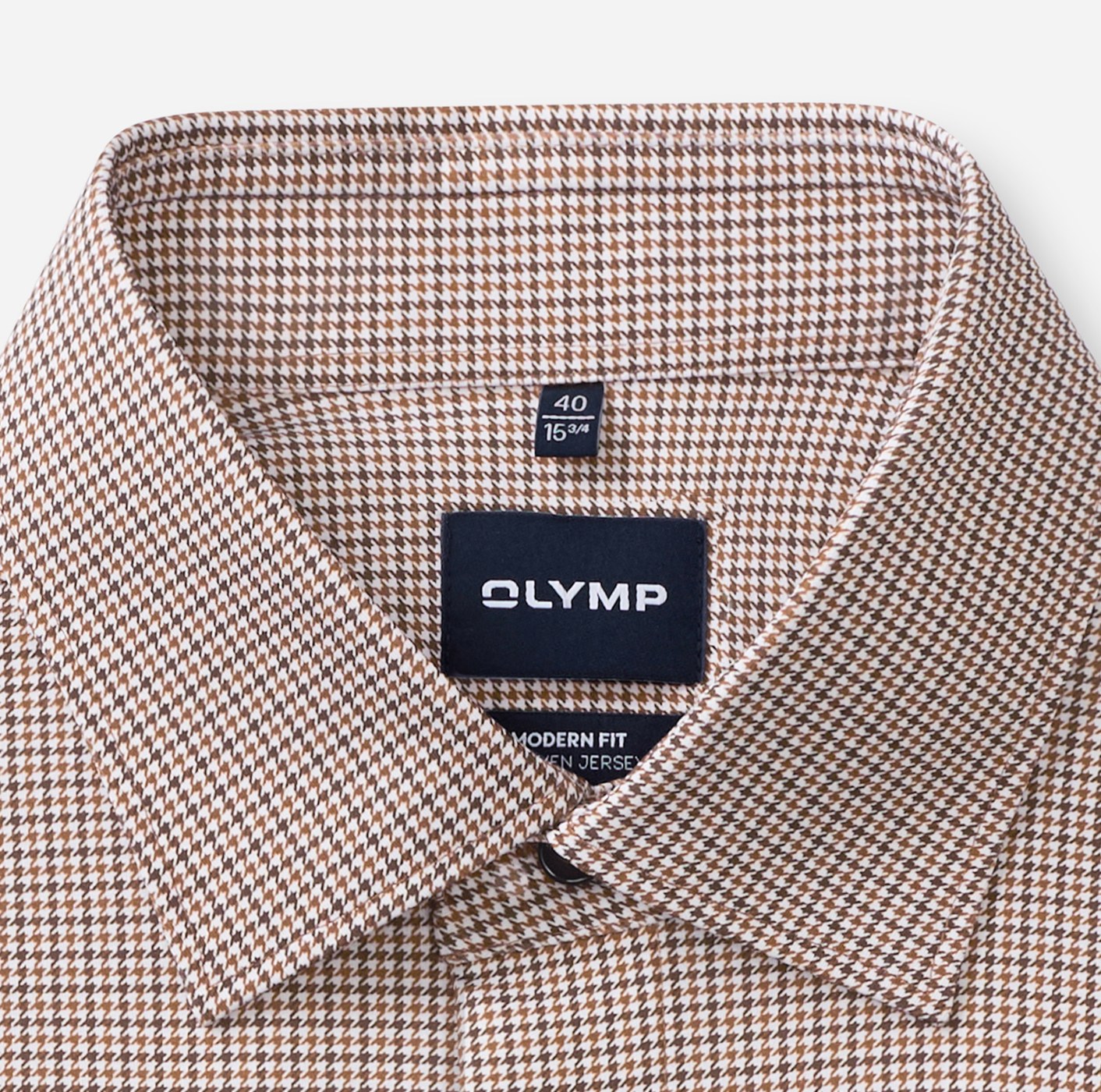 Hemd Herren Braun – OLYMP Luxor 24/Seven Modern Fit, Detailansicht