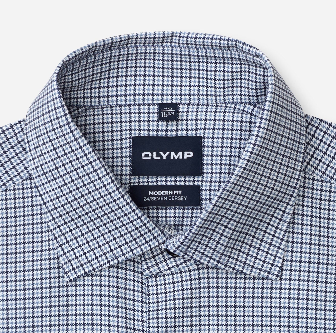 Hemd Herren Marine – OLYMP Luxor 24/Seven Modern Fit, Detailansicht
