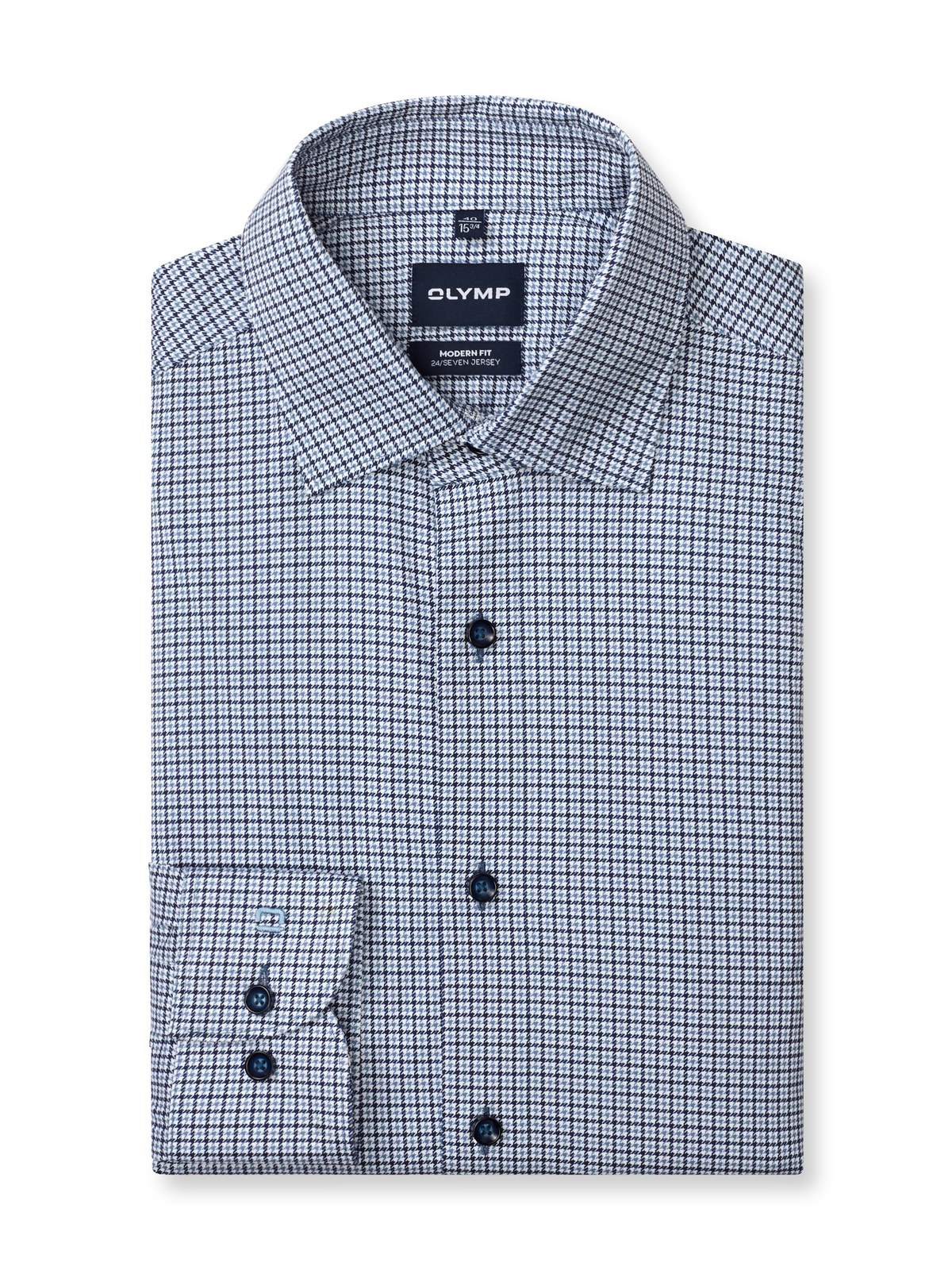 Hemd Herren Marine – OLYMP Luxor 24/Seven Modern Fit, Detailansicht