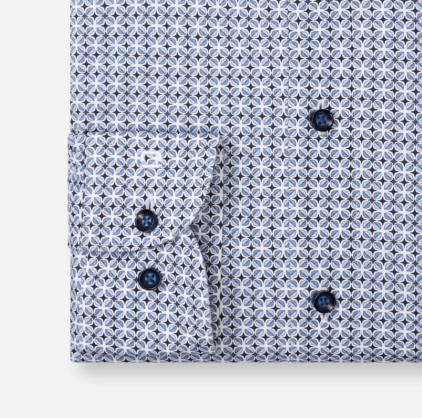 Hemd Herren Bleu – OLYMP Luxor 24/Seven Modern Fit, Detailansicht