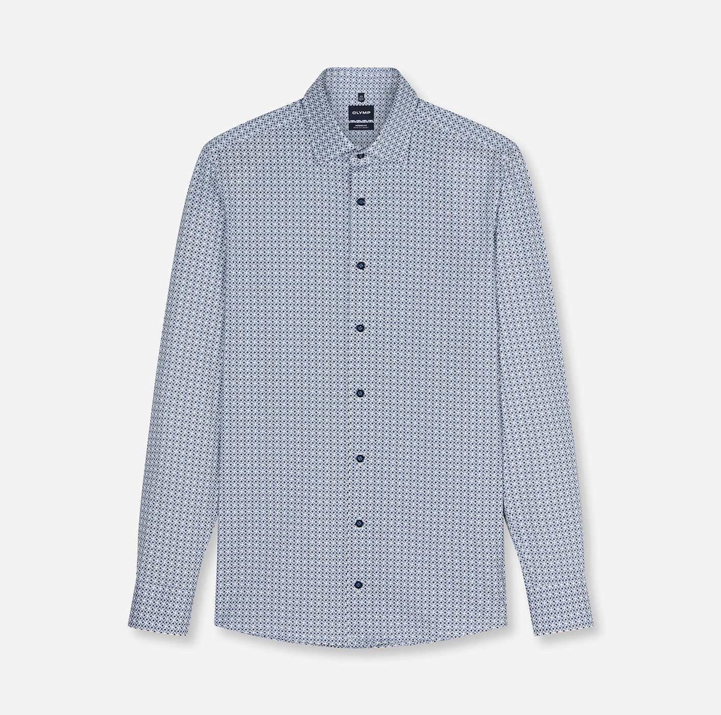 Hemd Herren Bleu – OLYMP Luxor 24/Seven Modern Fit, Detailansicht