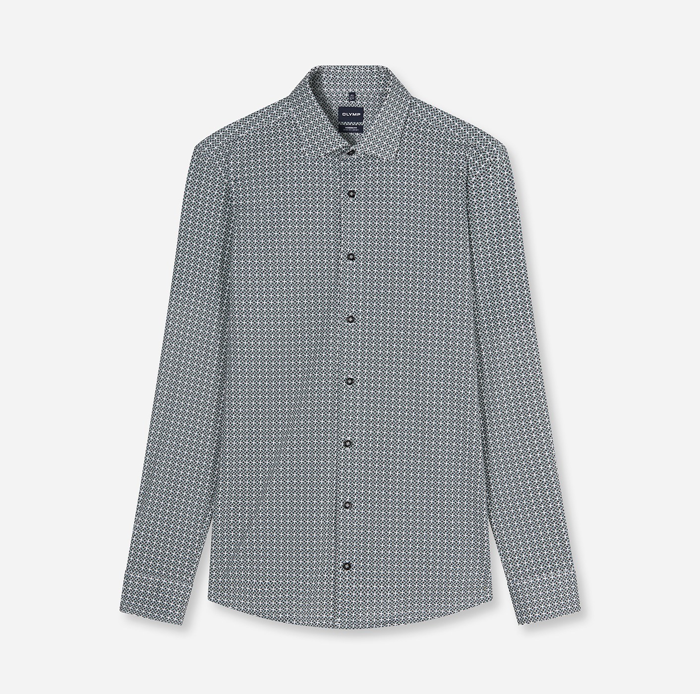 Hemd Herren Grau-grün – OLYMP Luxor 24/Seven Modern Fit