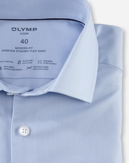 Hemd Herren Bleu – OLYMP Luxor 24/Seven Modern Fit, Detailansicht