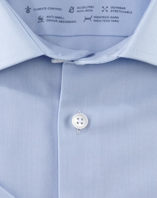 Hemd Herren Bleu – OLYMP Luxor 24/Seven Modern Fit, Detailansicht