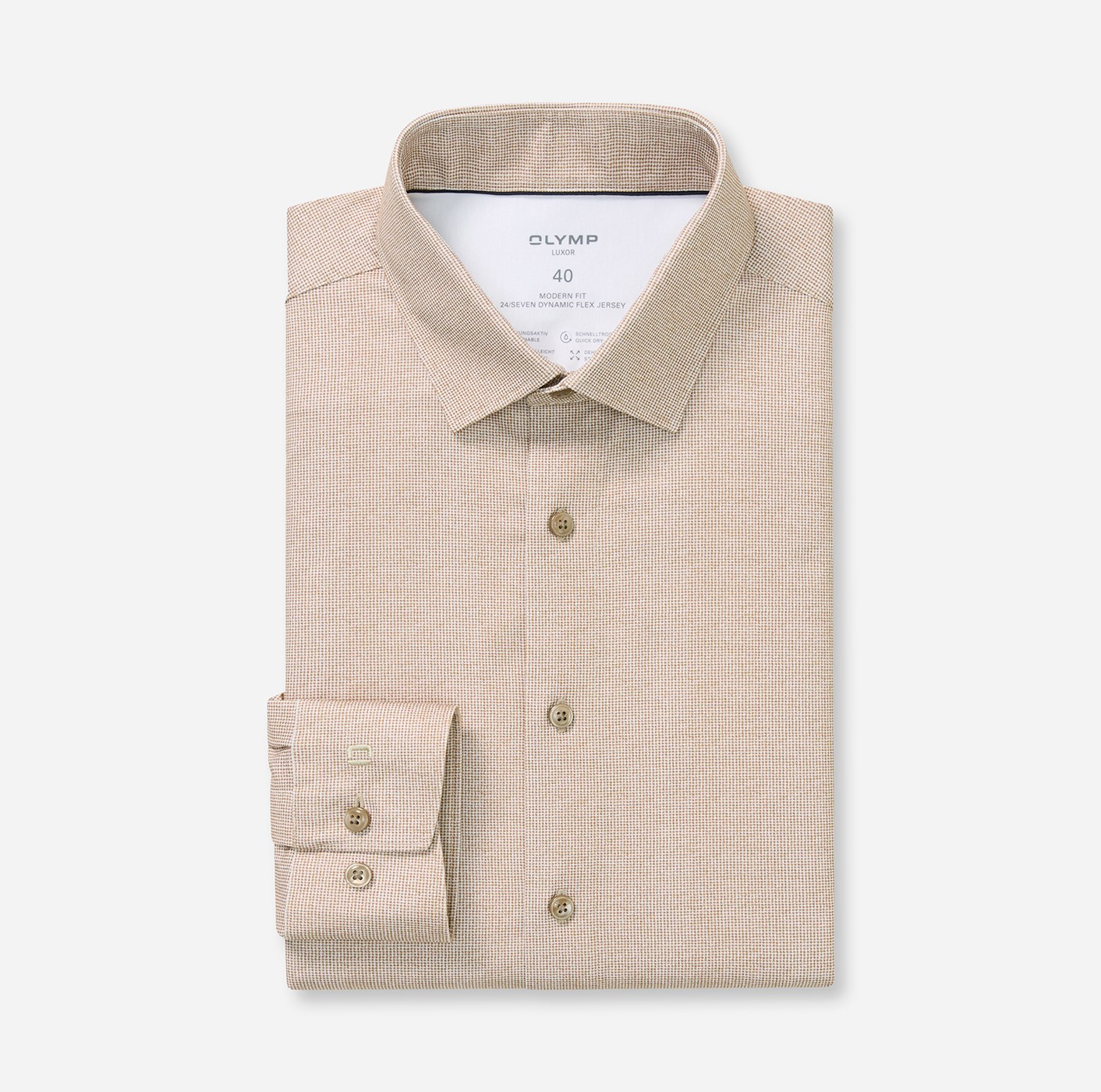 Hemd Herren Nougat – OLYMP Luxor 24/Seven Modern Fit