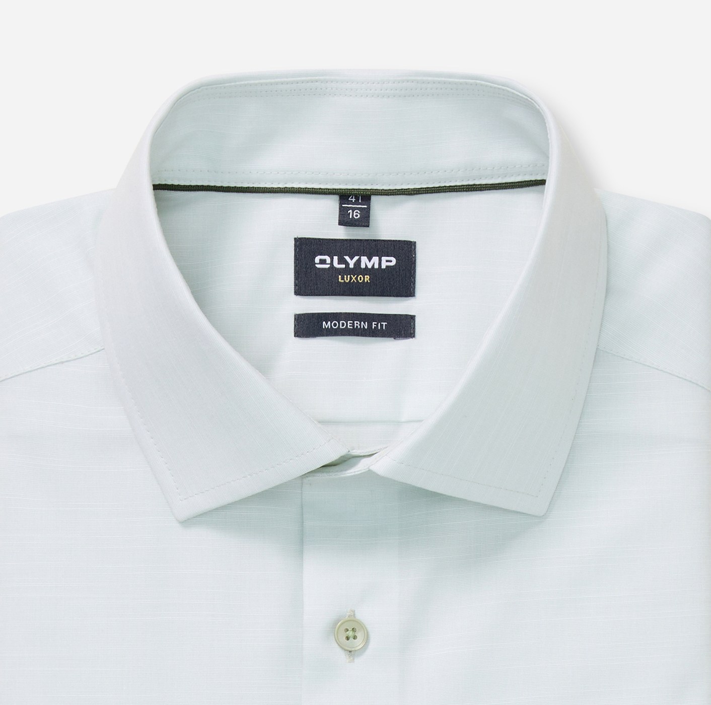 Hemd Herren Lindgrün – OLYMP Luxor Modern Fit, Detailansicht