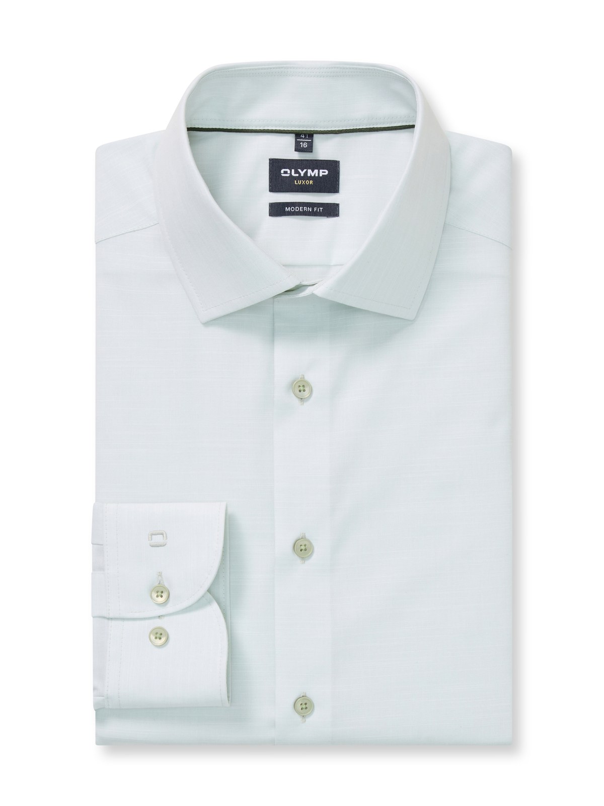 Hemd Herren Lindgrün – OLYMP Luxor Modern Fit, Detailansicht