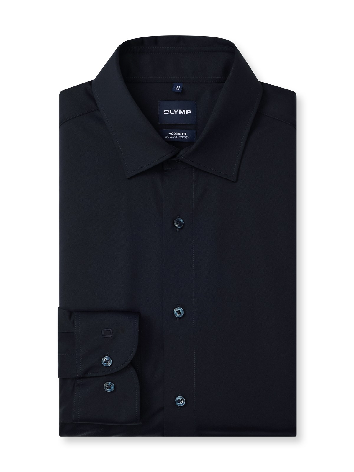 Hemd Herren Marine – OLYMP Luxor 24/Seven Modern Fit, Detailansicht