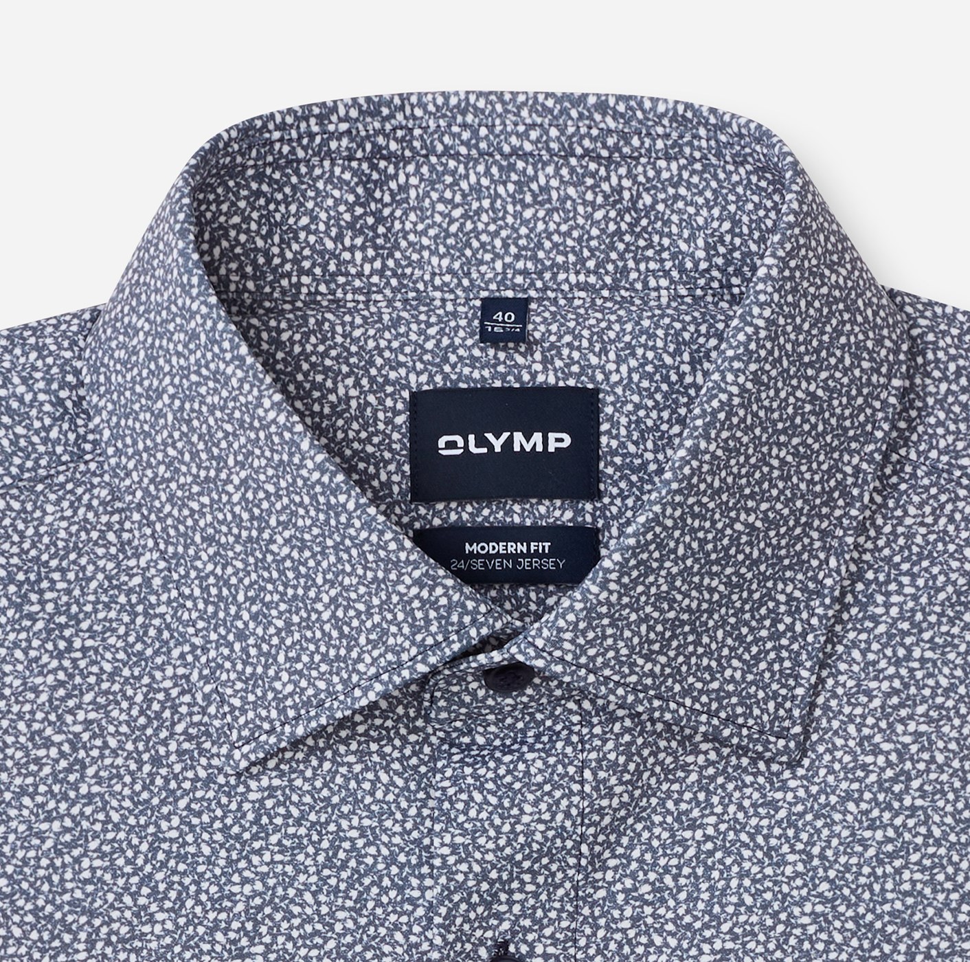 Hemd Herren Marine – OLYMP Luxor 24/Seven Modern Fit, Detailansicht