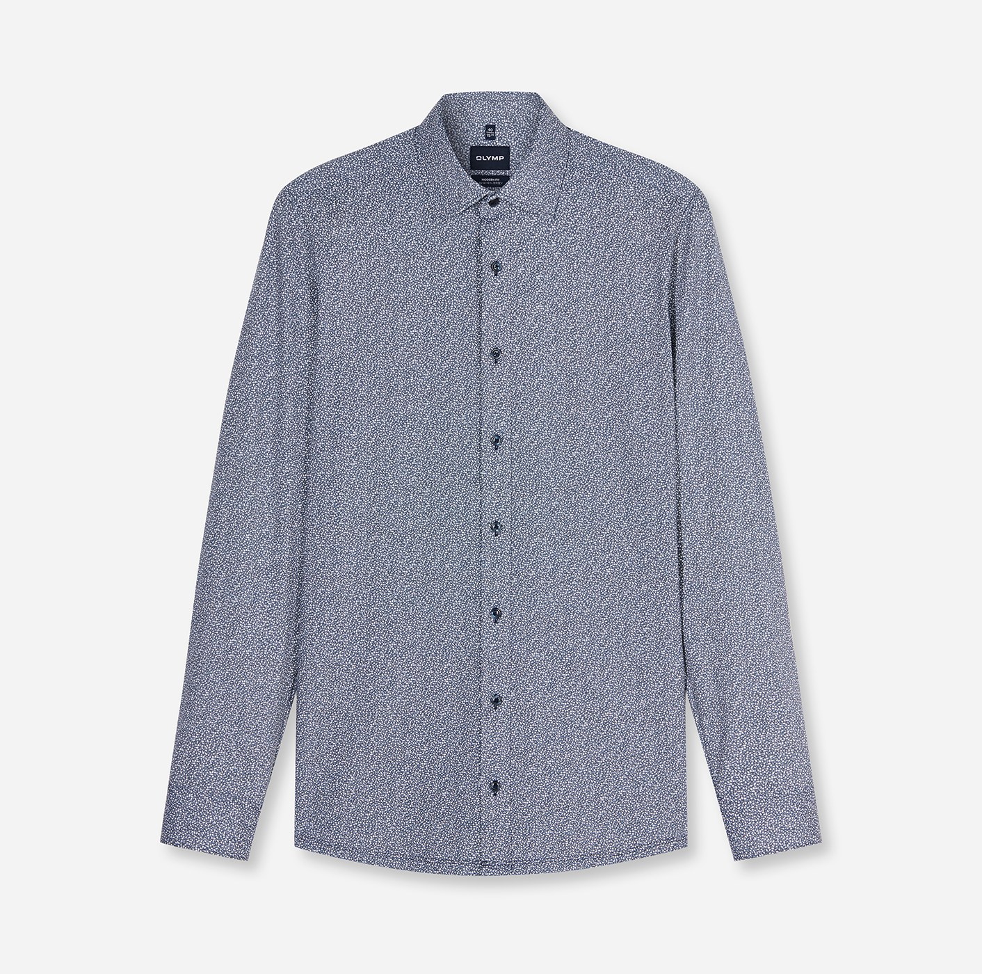 Hemd Herren Marine – OLYMP Luxor 24/Seven Modern Fit, Detailansicht