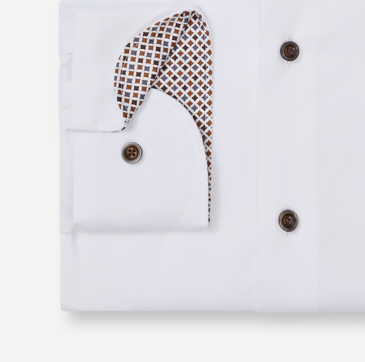 Hemd Herren Weiß – OLYMP Luxor Modern Fit Extra langer Arm, Detailansicht