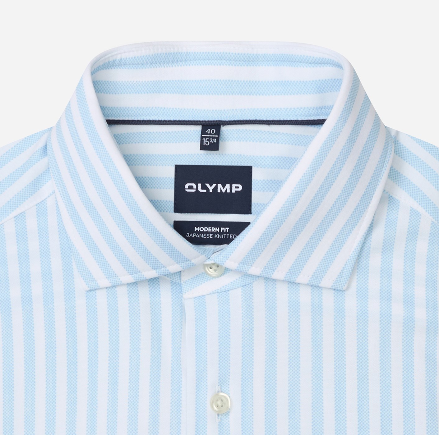 Hemd Herren Bleu – OLYMP Smart Business Modern Fit, Detailansicht