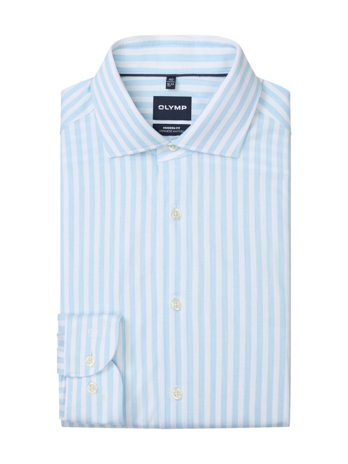 Hemd Herren Bleu – OLYMP Smart Business Modern Fit, Detailansicht