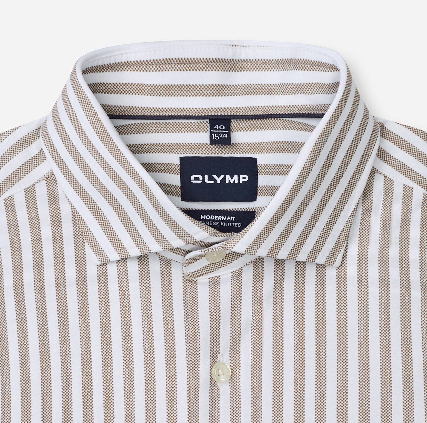 Hemd Herren Braun – OLYMP Smart Business Modern Fit, Detailansicht