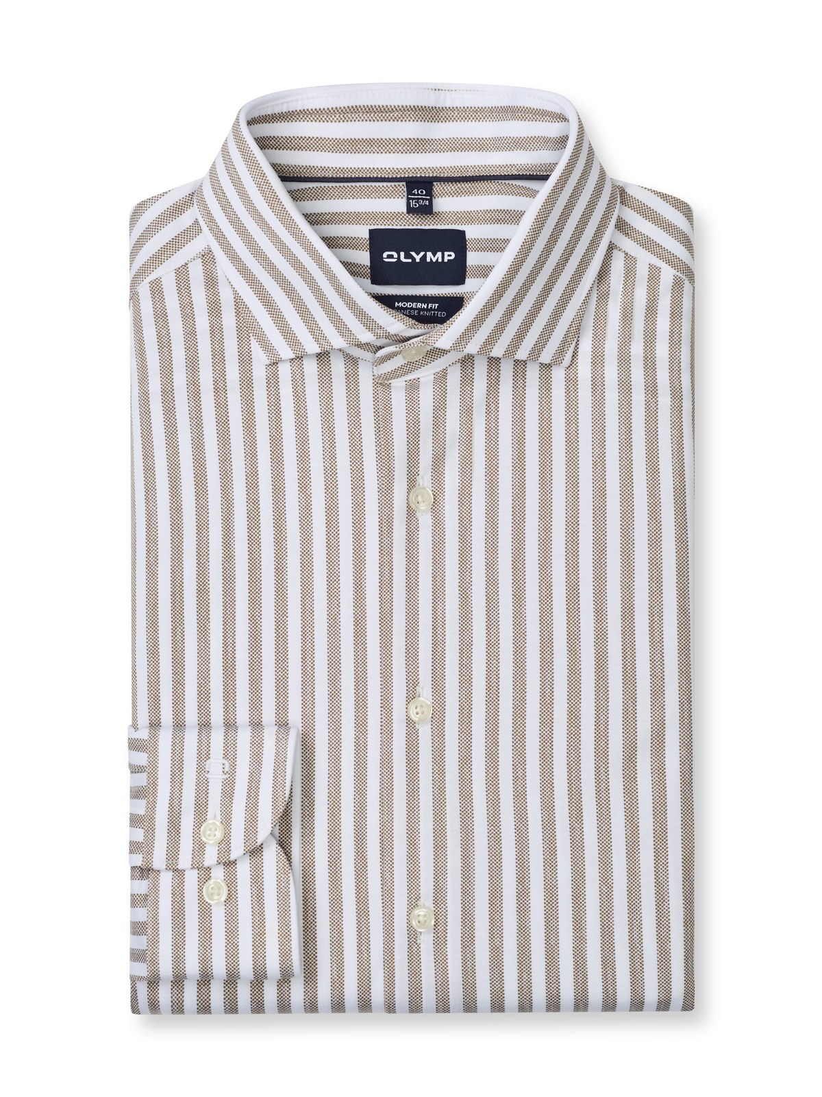 Hemd Herren Braun – OLYMP Smart Business Modern Fit, Detailansicht