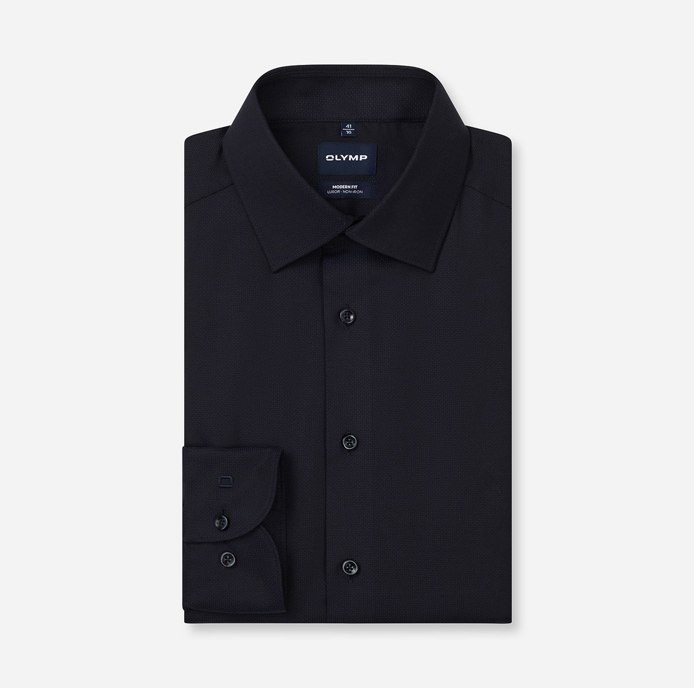 Hemd Herren Marine – OLYMP Luxor Modern Fit, Detailansicht