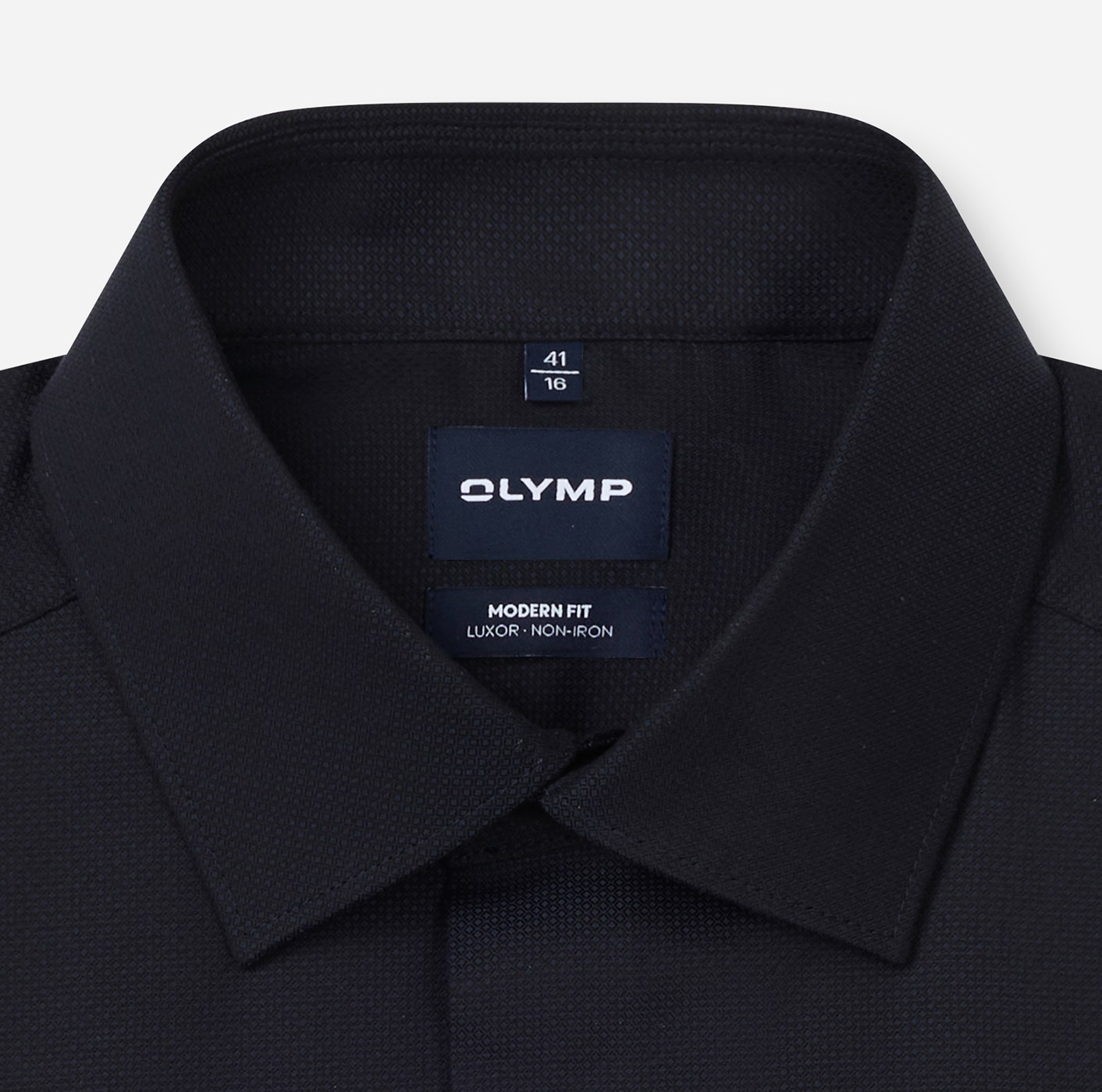 Hemd Herren Marine – OLYMP Luxor Modern Fit, Detailansicht