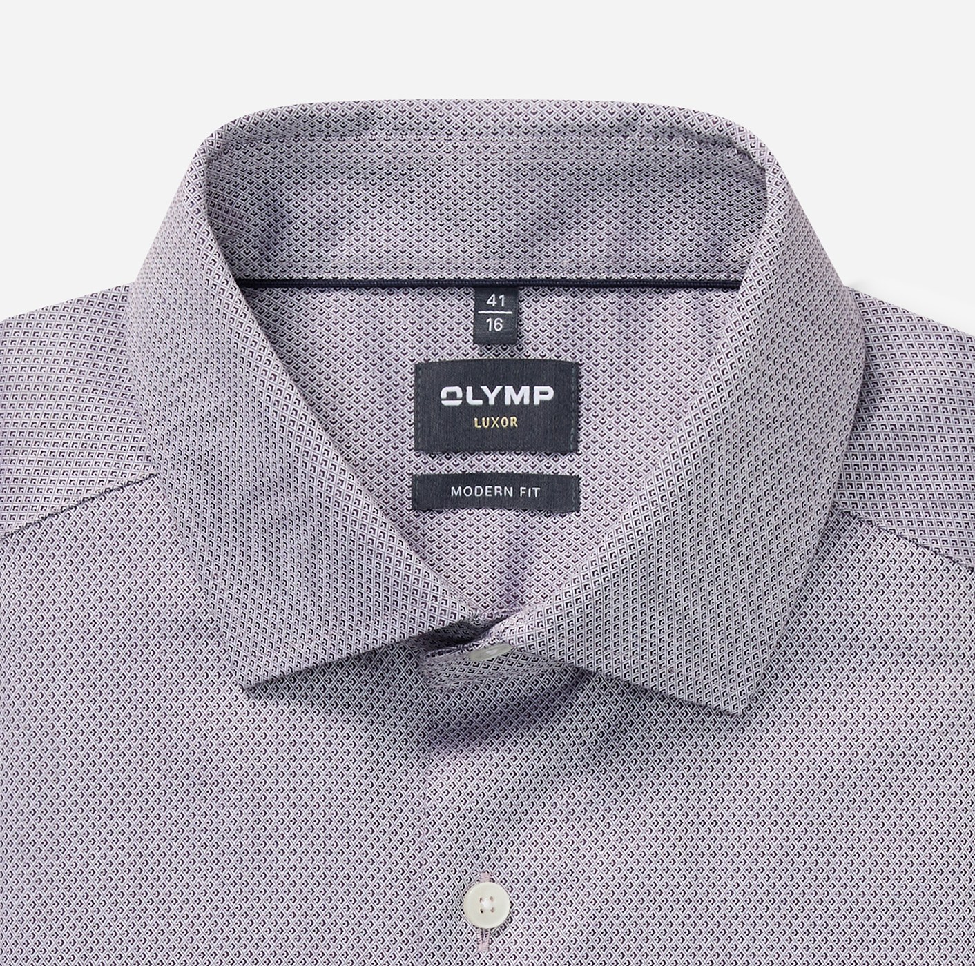 Hemd Herren Aubergine – OLYMP Luxor Modern Fit, Detailansicht